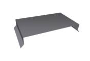 Парапетная крышка прямая 390мм 0,5 Satin с пленкой RAL 7004 сигнальный серый (2,5м) – Купить оптом и в розницу