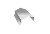 Парапетная крышка угольная 250мм 0,5 Satin с пленкой RAL 9006 бело-алюминиевый (2м) – Купить оптом и в розницу