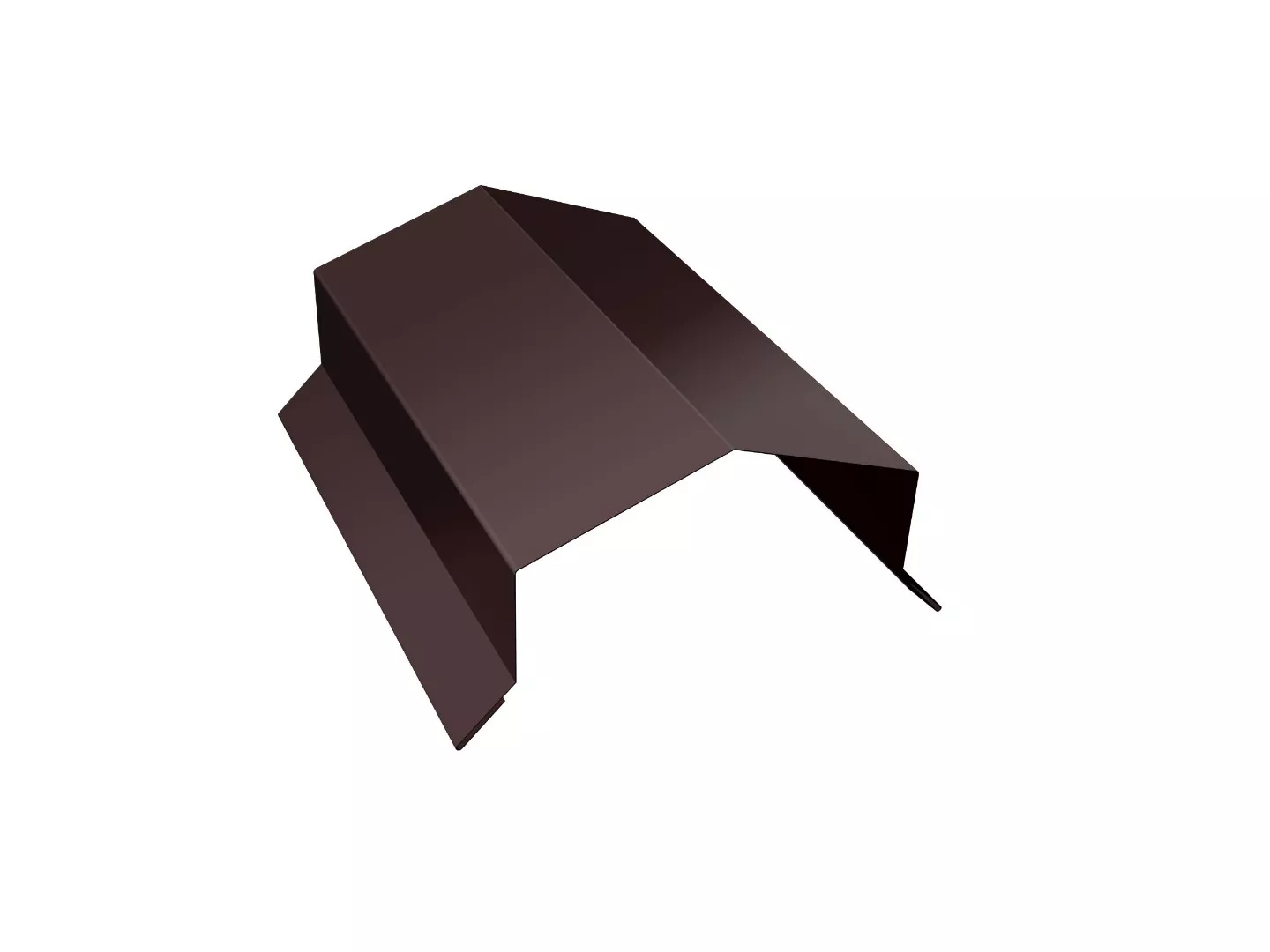 Парапетная крышка угольная 150мм 0,5 Satin с пленкой RAL 8017 шоколад (2,5м) купить в санкт-петербурге