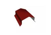 Парапетная крышка угольная 250мм 0,5 Satin с пленкой RAL 3011 коричнево-красный (3м) – Купить оптом и в розницу