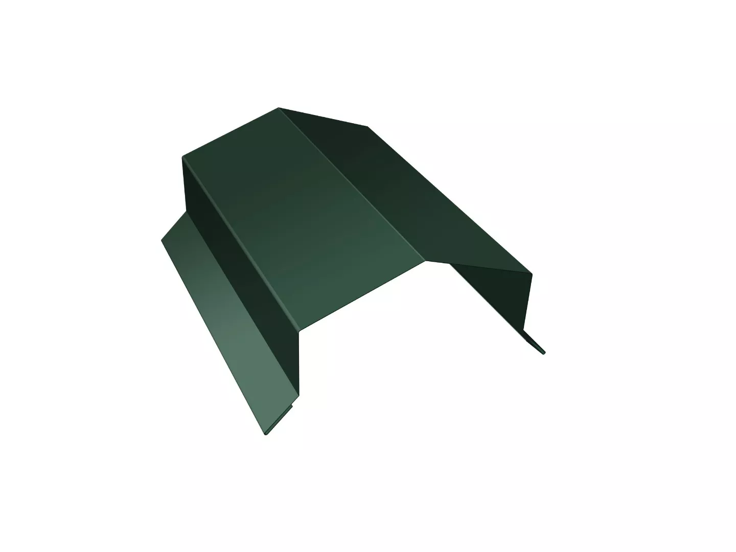 Парапетная крышка угольная 250мм 0,5 Satin с пленкой RAL 6005 зеленый мох (3м) купить в санкт-петербурге