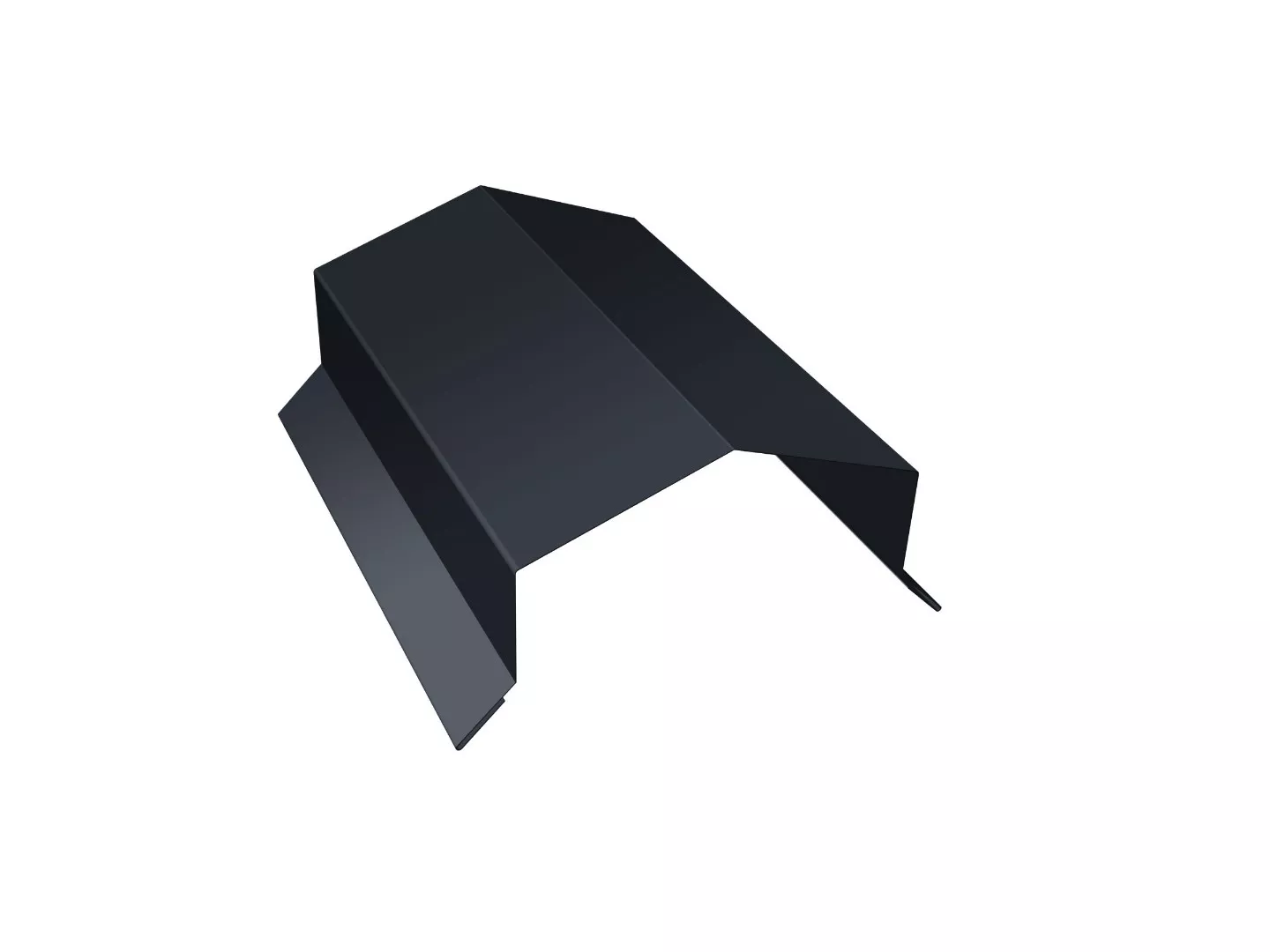 Парапетная крышка угольная 250мм 0,5 Satin с пленкой RAL 7024 мокрый асфальт (2м) купить в санкт-петербурге
