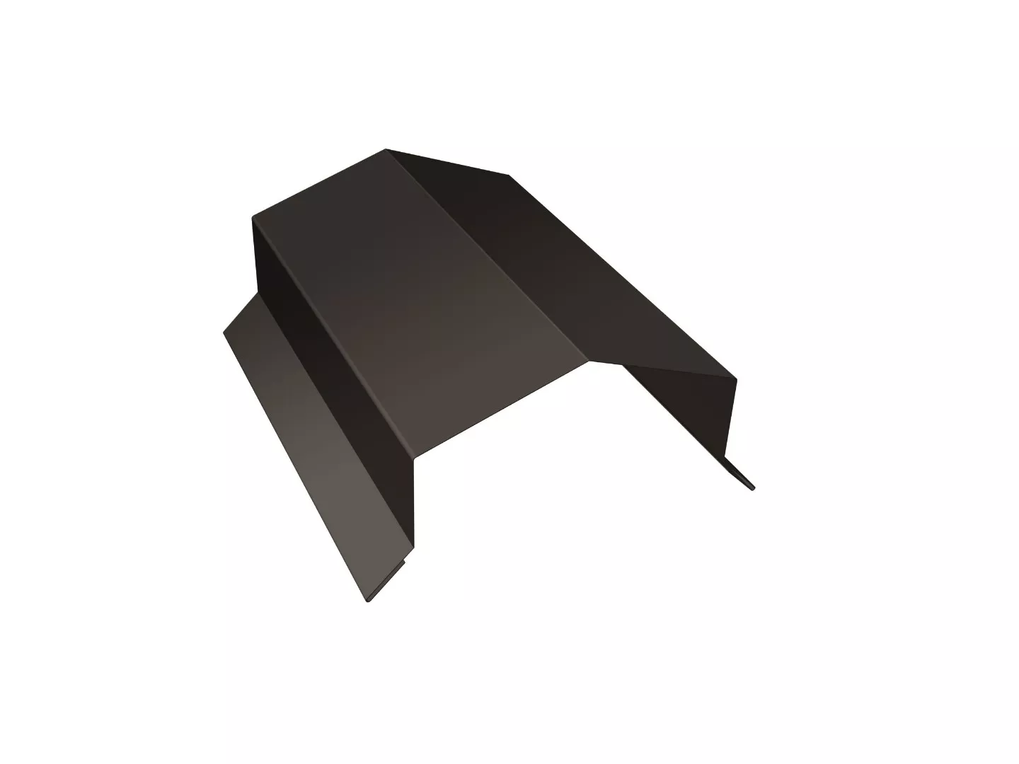 Парапетная крышка угольная 250мм 0,5 Satin с пленкой RR 32 темно-коричневый (3м) купить в санкт-петербурге