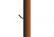 Столб заборный ЮВЕНТА с усиками и заглушкой 2300мм D42-45мм. грунт коричневый – Купить оптом и в розницу