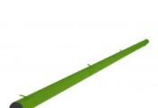 Столб заборный ЮВЕНТА с "усиками" и пластиковой заглушкой d51*1.5, Н-2500мм, грунт зеленый – Купить оптом и в розницу