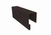 Планка П-образная заборная 17 0,45 PE-Double с пленкой RR 32 темно-коричневый (3м) – Купить оптом и в розницу