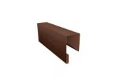 Планка П-образная заборная 17 0,45 Print Elite Choco Wood TwinColor (2,5м) – Купить оптом и в розницу