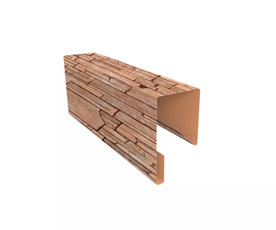 Планка П-образная заборная 17 0,45 Print Elite Sand Stone TwinColor (3м) купить в санкт-петербурге