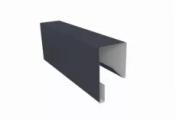 Планка П-образная заборная 17 0,5 GreenCoat Pural BT, matt RR 23 темно-серый (RAL 7024 мокрый асфальт) (3м) – Купить оптом и в розницу