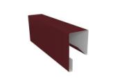 Планка П-образная заборная 17 0,5 Satin Matt RAL 3005 красное вино (2м) – Купить оптом и в розницу