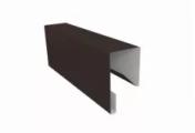 Планка П-образная заборная 17 0,5 Satin Matt RR 32 темно-коричневый (2,5м) – Купить оптом и в розницу