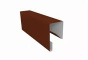Планка П-образная заборная 17 0,5 Satin с пленкой RAL 3009 оксидно-красный (2,5м) – Купить оптом и в розницу