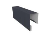 Планка П-образная заборная 17 0,5 Satin с пленкой RAL 7024 мокрый асфальт (2м) – Купить оптом и в розницу