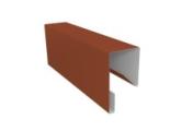 Планка П-образная заборная 17 0,5 Satin с пленкой RAL 8004 терракота (2м) – Купить оптом и в розницу