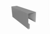 Планка П-образная заборная 17 0,5 Satin с пленкой RAL 9006бело-алюминиевый (3м) – Купить оптом и в розницу