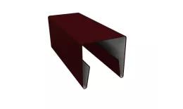 Планка П-образная заборная 20 0,45 PE с пленкой RAL 3005 красное вино (2,5м). Цена: 512 руб. Артикул: 30957