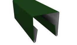 Планка П-образная заборная 20 0,45 PE с пленкой RAL 6002 лиственно-зеленый (2,5м). Цена: 469 руб. Артикул: 30972