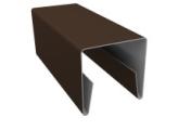 Планка П-образная заборная 20 0,5 GreenCoat Pural BT с пленкой RR 887 шоколадно-коричневый (RAL 8017 шоколад) (2,5м) – Купить оптом и в розницу