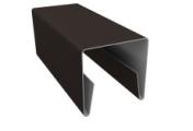 Планка П-образная заборная 20 0,5 Rooftop Бархат RR 32 темно-коричневый (2м) – Купить оптом и в розницу