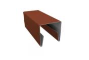 Планка П-образная заборная 20 0,5 Satin Matt RAL 8004 терракота (2,5м) – Купить оптом и в розницу