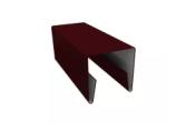 Планка П-образная заборная 20 0,5 Satin с пленкой RAL 3005 красное вино (2м) – Купить оптом и в розницу