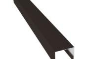 Планка П-образная заборная 24 0,45 Drap TX RR 32 темно-коричневый (2,5м) – Купить оптом и в розницу