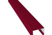 Планка П-образная заборная 24 0,45 PE с пленкой RAL 3003 рубиново-красный (2,5м) – Купить оптом и в розницу