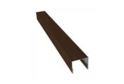 Планка П-образная заборная 24 0,45 Print Elite Chestnut Wood TwinColor (2,5м) – Купить оптом и в розницу