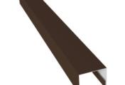 Планка П-образная заборная 24 0,5 Satin Matt RAL 8017 шоколад (2,5м) – Купить оптом и в розницу