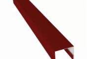 Планка П-образная заборная 24 0,5 Satin с пленкой RAL 3011 коричнево-красный (2,5м) – Купить оптом и в розницу