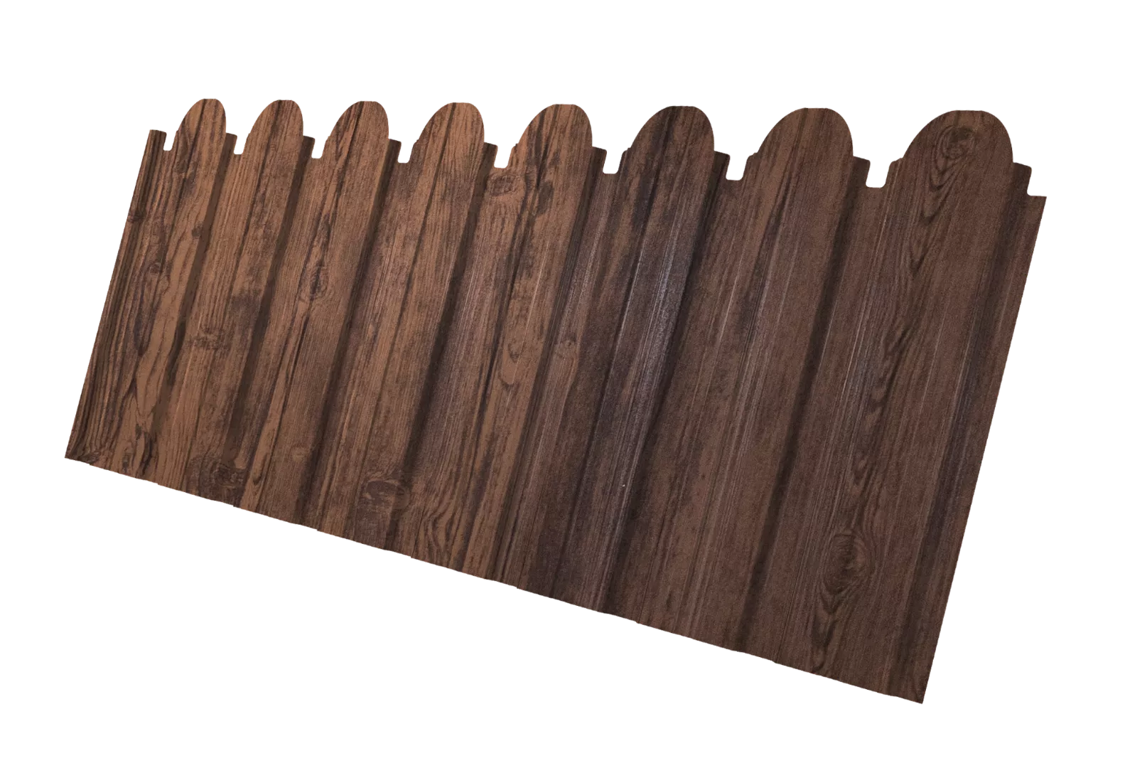 Профнастил C10 B для забора фигурный Grand Line Print-double Premium РФ 0,45 мм Antique Wood Античный Дуб купить в санкт-петербурге