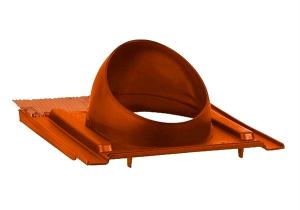 Новый элемент Krovent General-Purpose 125/150 обеспечивает герметичное и аккуратное соединение вентиляционных каналов с кровельным покрытием из керамической или минеральной черепицы.