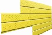 Софит металл перфорированный Металл Профиль Lбрус NormanMP 0,5 мм RAL 1018 цинково-желтый – Купить оптом и в розницу