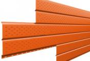 Софит металл перфорированный Металл Профиль Lбрус PE 0,45 мм RAL 2004 оранжевый – Купить оптом и в розницу