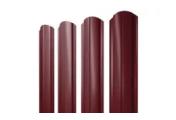 Штакетник Grand Line Slim Полукруглый фигурный 0,5 Quarzit Lite  RAL 3005 Красное вино – Купить оптом и в розницу