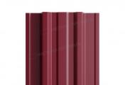 Штакетник Металл Профиль TRAPEZE-Т (Прямой) NormanMP 0,5 мм RAL 3005 Красное вино – Купить оптом и в розницу