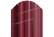 Штакетник Металл Профиль TRAPEZE-O (Закругленный) NormanMP 0,5 мм RAL 3005 Красное вино – Купить оптом и в розницу