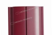 Штакетник Металл Профиль ELLIPSE-Т (Прямой) VikingMP 0,45 мм RAL 3005 Красное вино – Купить оптом и в розницу