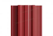 Штакетник Металл Профиль TRAPEZE-Т (Прямой) VikingMP 0,5 мм RAL 3011 Коричнево-красный – Купить оптом и в розницу