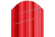 Штакетник Металл Профиль TRAPEZE-O (Закругленный) РЕ 0,45 мм RAL 3020 Насыщенный красный – Купить оптом и в розницу