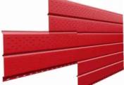 Софит металл перфорированный Металл Профиль Lбрус NormanMP 0,5 мм RAL 3020 красный насыщенный – Купить оптом и в розницу