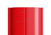 Штакетник Металл Профиль ELLIPSE-Т (Прямой) Полиэстер 0,45 мм RAL 3020 насыщенный красный – Купить оптом и в розницу