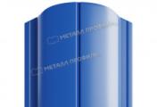 Штакетник Металл Профиль ELLIPSE-O (Закругленный) PURMAN 0,5 мм RAL 5005 Сигнальный синий – Купить оптом и в розницу