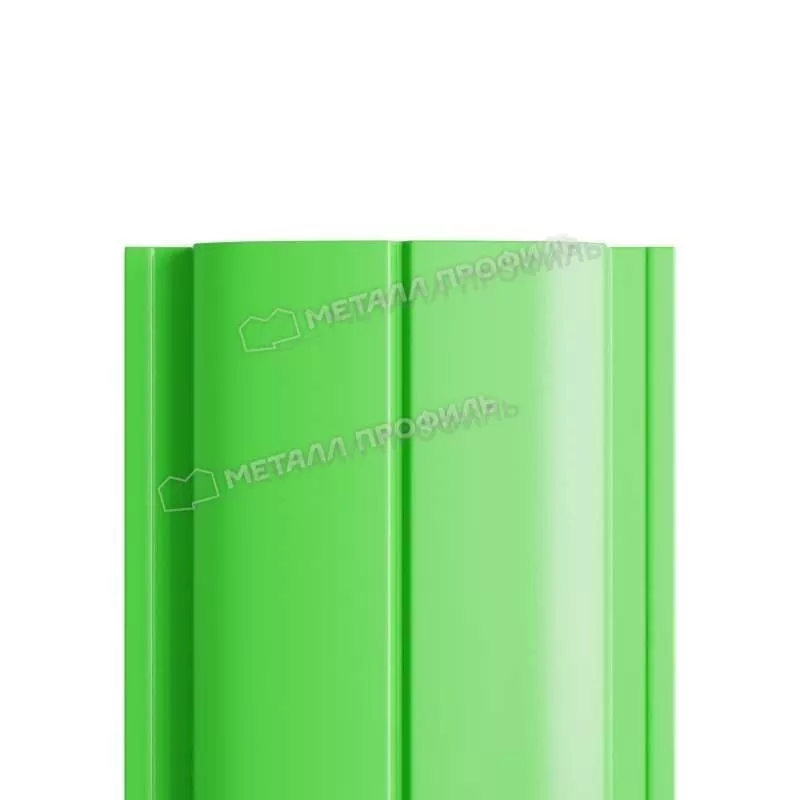 Штакетник Металл Профиль ELLIPSE-Т (Прямой) NormanMP 0,5 мм RAL 6018 желто-зеленый купить в санкт-петербурге