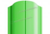 Штакетник Металл Профиль ELLIPSE-O (Закругленный) NormanMP 0,5 мм RAL 6018 желто-зеленый – Купить оптом и в розницу