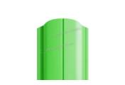 Штакетник Металл Профиль ELLIPSE-O (Закругленный) NormanMP 0,5 мм RAL 6018 желто-зеленый – Купить оптом и в розницу
