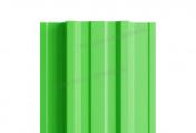 Штакетник Металл Профиль TRAPEZE-Т (Прямой) NormanMP 0,5 мм RAL 6018 Жёлто-зелёный – Купить оптом и в розницу