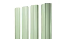 Штакетник Grand Line Slim Полукруглый 0,45 PE RAL 6019 Бело-зеленый. Артикул: Slim_Crug_119