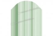 Штакетник Металл Профиль TRAPEZE-O (Закругленный) NormanMP 0,5 мм RAL 6019 Бело-зеленый – Купить оптом и в розницу