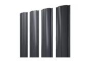Штакетник Grand Line Slim Полукруглый 0,5 Satin RAL 7024 Мокрый асфальт – Купить оптом и в розницу